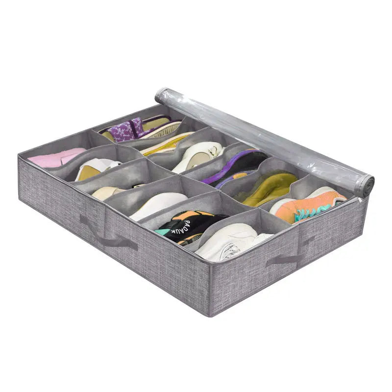 Under-Bed Shoe Storage Organizer | Fits 12 Pairs