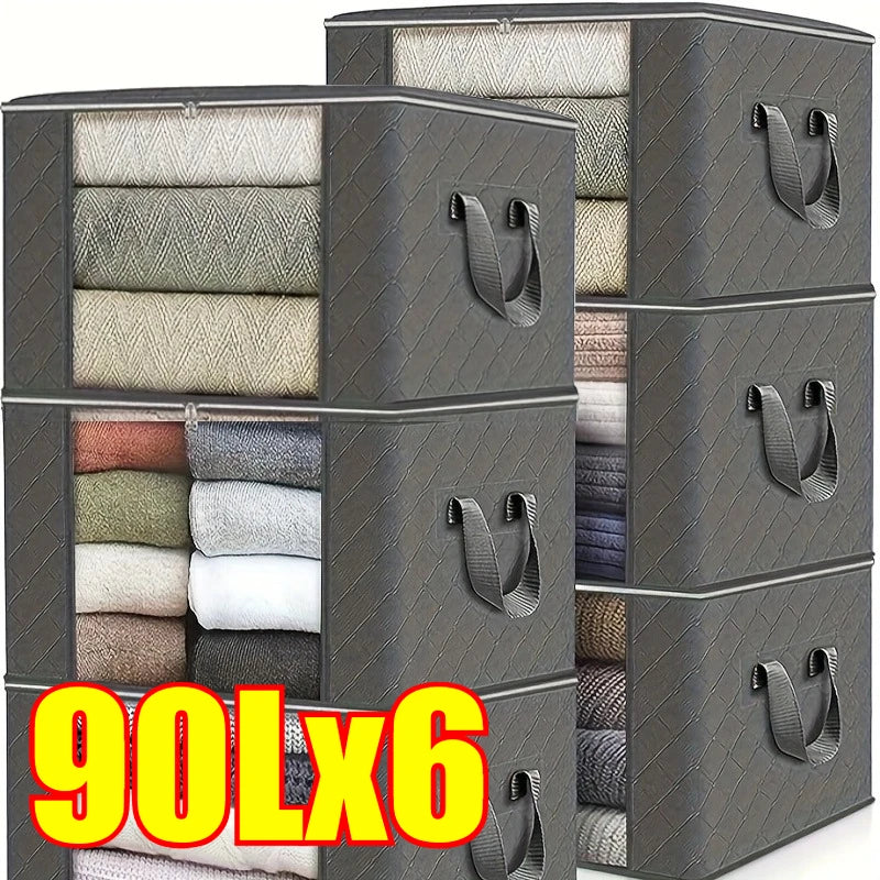 Under-Bed Clothes Storage Organizer Bag | Foldable & Dustproof