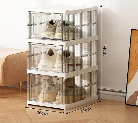 Transparent Thickened Plastic Bins Shoe Organizer Cabinet Organizers