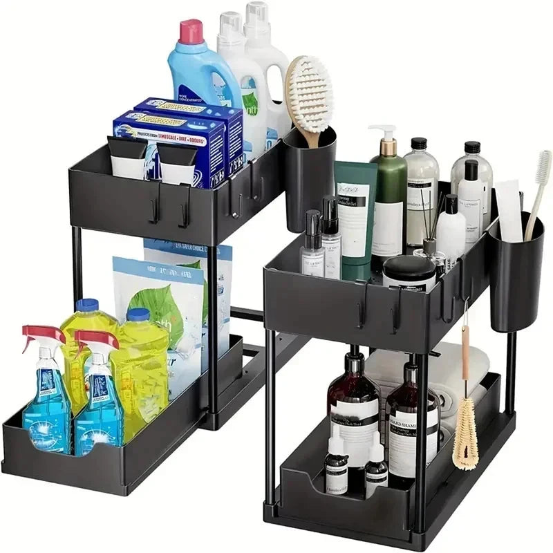2-Tier Pull-Out Under Sink Organizer | Kitchen & Bathroom Storage