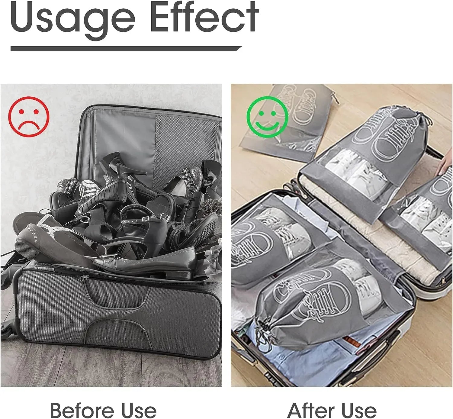 5/10PCS Shoes Storage Organizer Bags Non-Woven Shoe Dust Bags