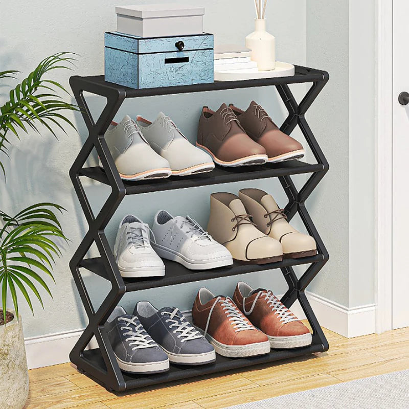 Shoe Rack Saves Family Space