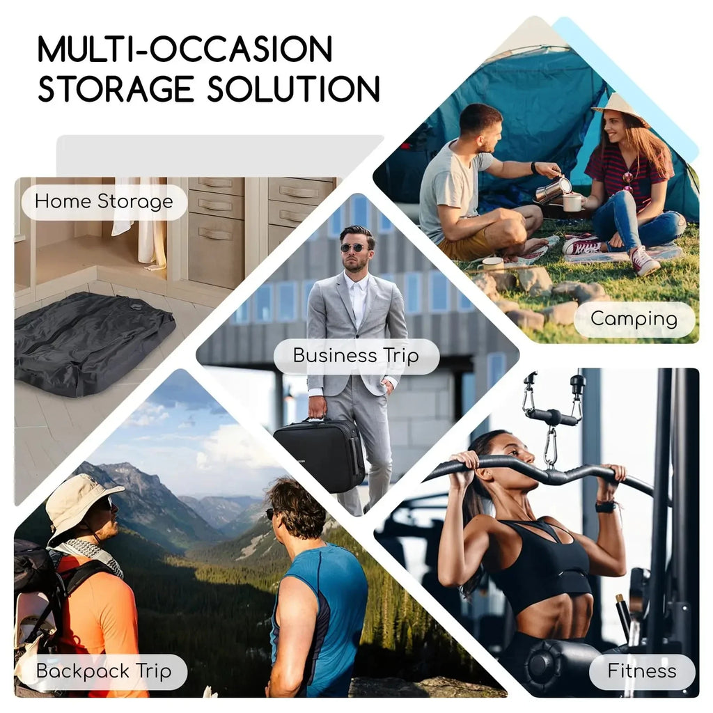 Vacuum Storage Bags for Travel | Foldable Space-Saver Packing Bags