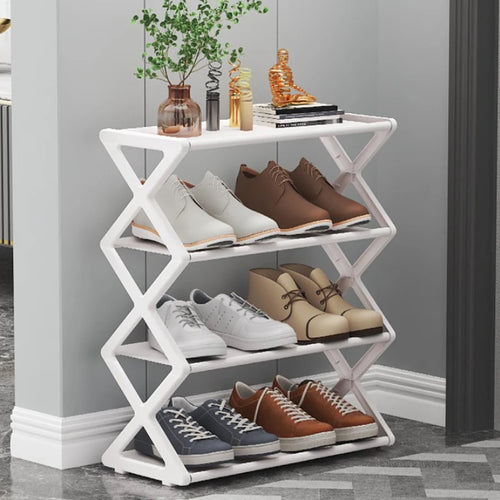 Shoe Rack Saves Family Space