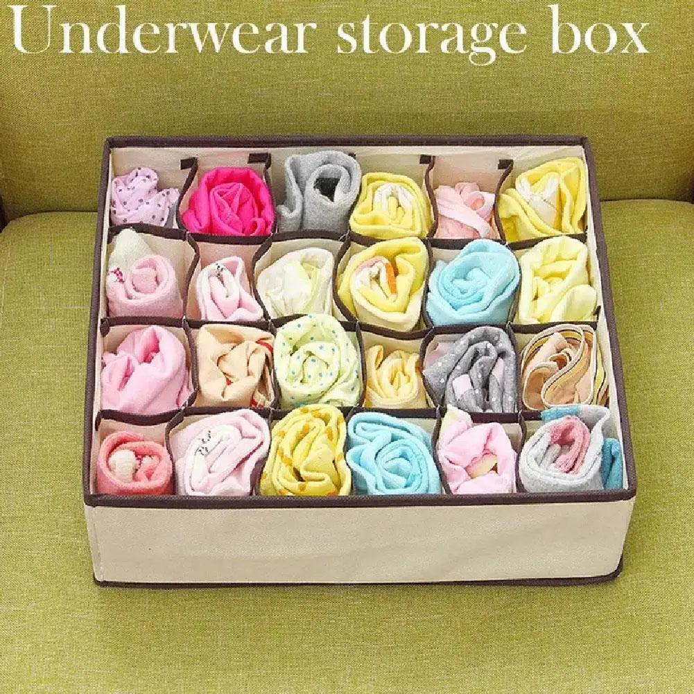 Fabric Drawer Dividers for Socks, Underwear & Bras | 6/7/8/24 Grids