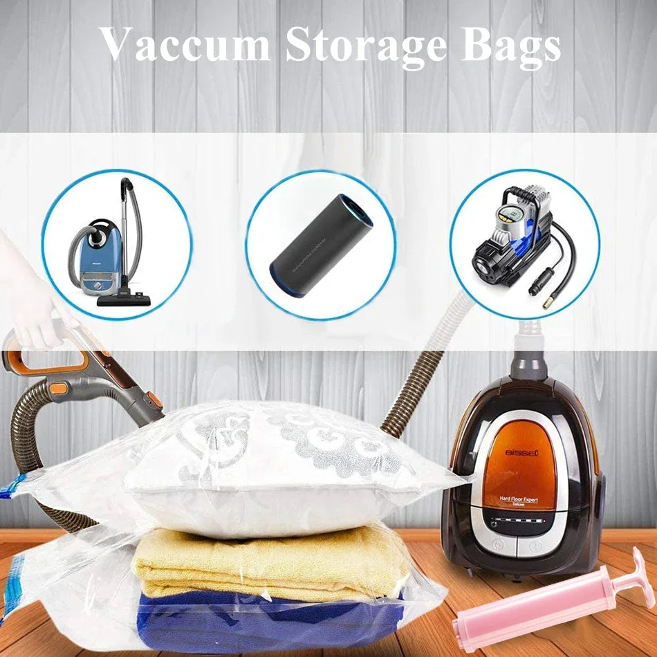 Vacuum Storage Bags | Space Saver for Clothes, Pillows & Bedding