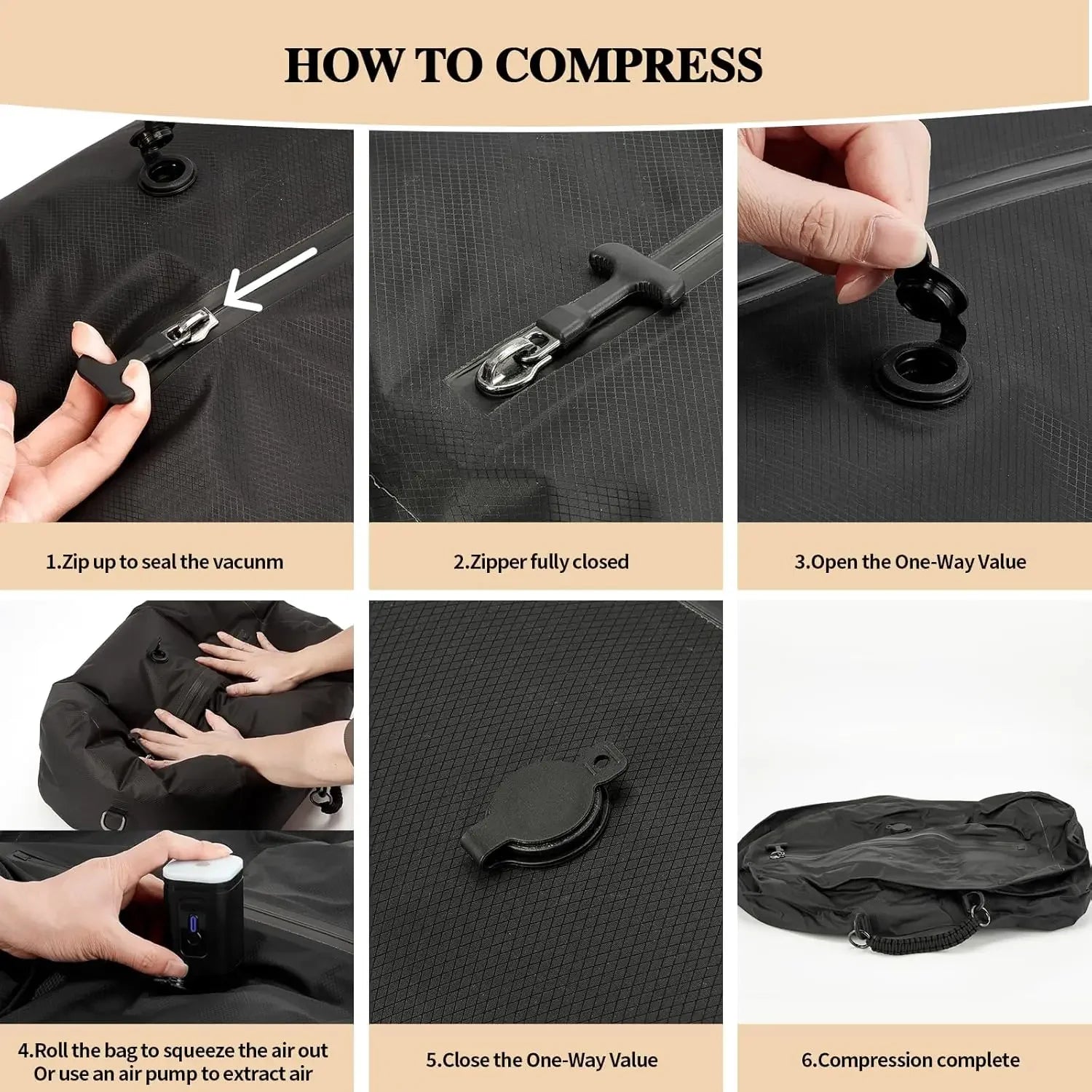 Vacuum Storage Bags for Travel | Foldable Space-Saver Packing Bags