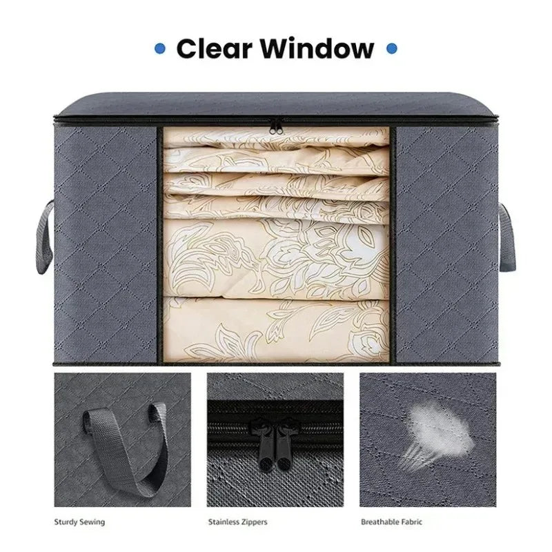 Under-Bed Clothes Storage Organizer Bag | Foldable & Dustproof