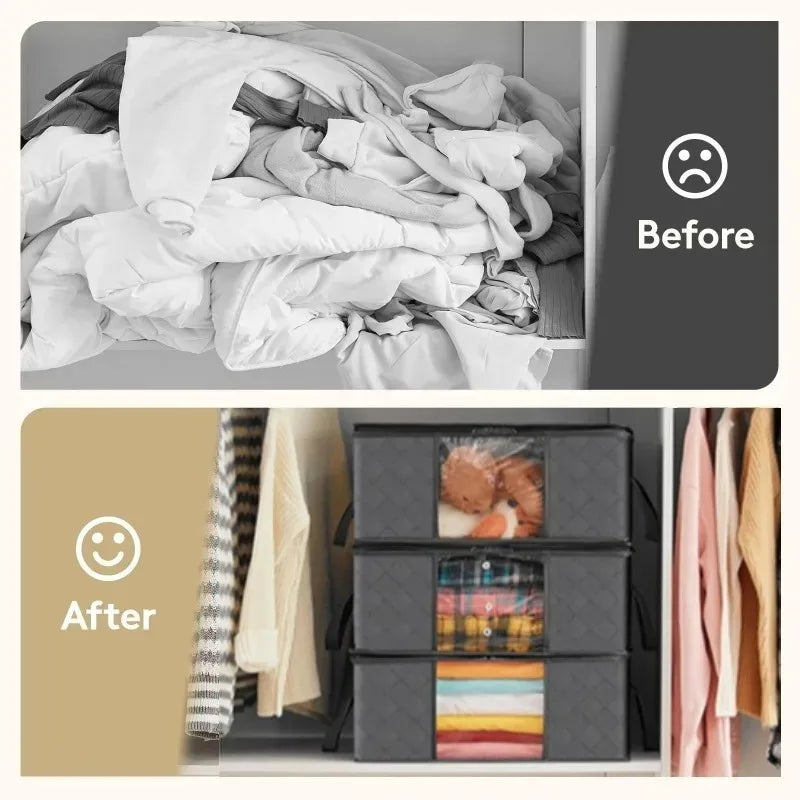Under-Bed Clothes Storage Organizer Bag | Foldable & Dustproof