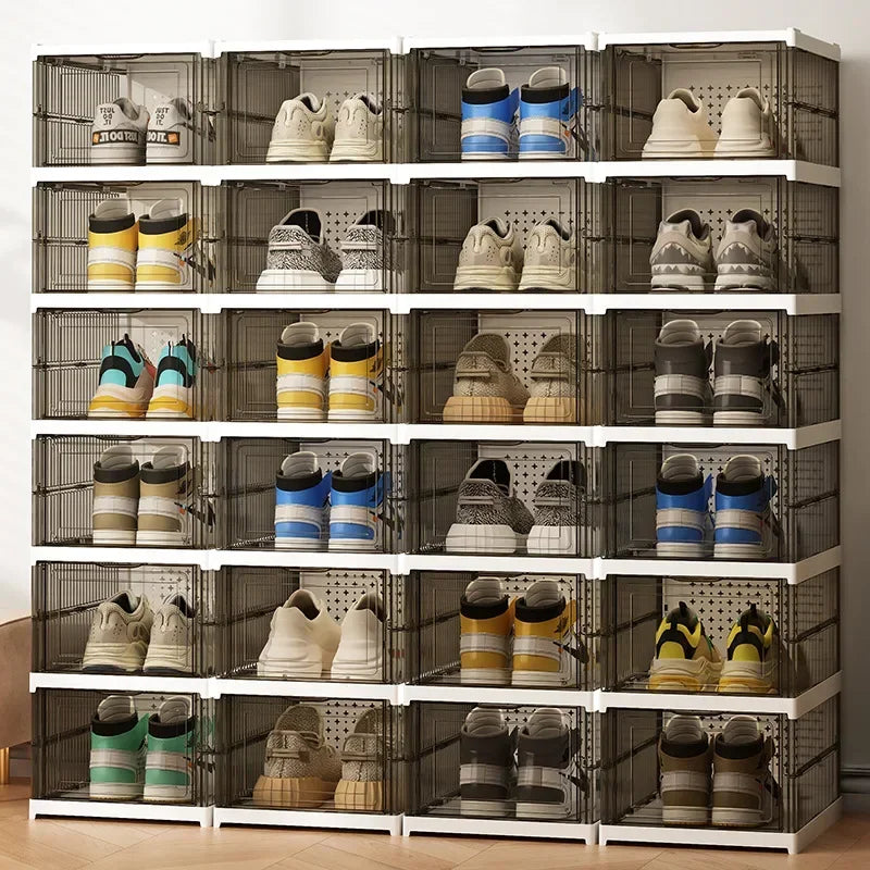 Transparent Thickened Plastic Bins Shoe Organizer Cabinet Organizers