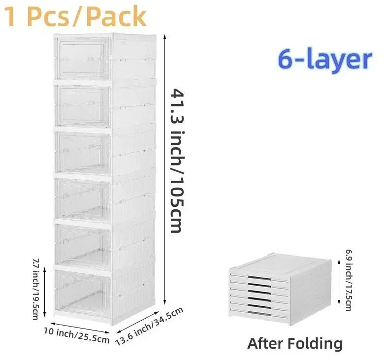 Stackable Dustproof High-top Cabinet Shoe Rack Shelf