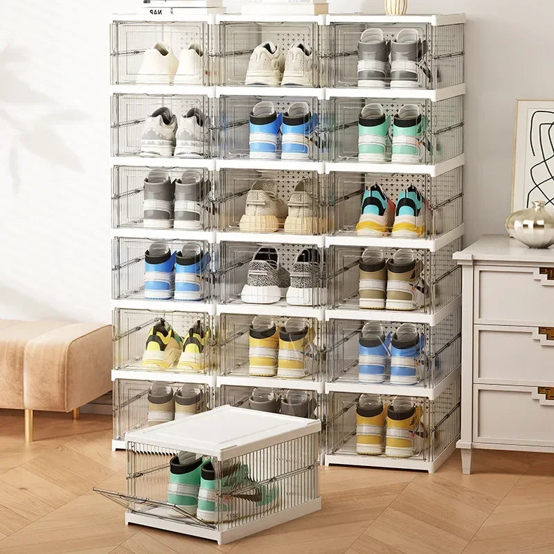 Transparent Thickened Plastic Bins Shoe Organizer Cabinet Organizers