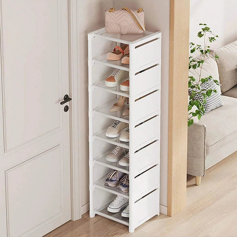 Narrow Multi-Tier Shoe Rack for Entryway & Small Spaces