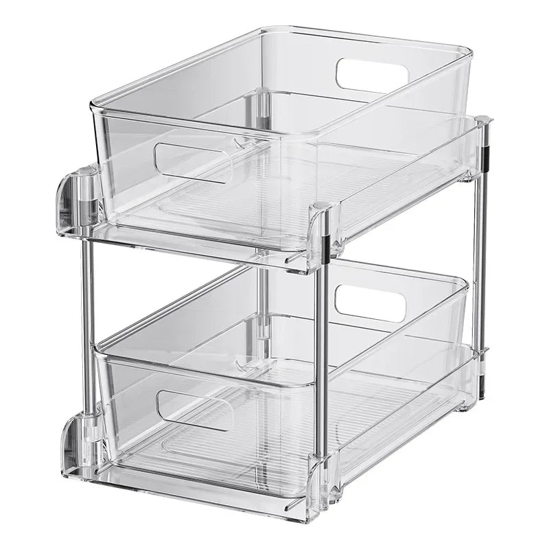 2-Tier Sliding Pull-Out Under Sink Organizer | Kitchen & Bathroom