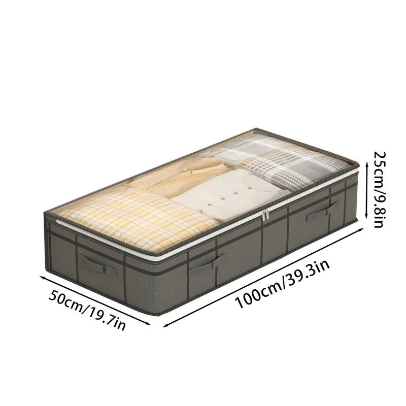 Large Under-Bed Clothes Storage Bag | Foldable & Zippered