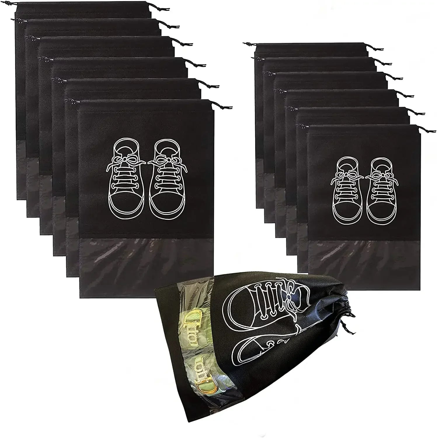 5/10PCS Shoes Storage Organizer Bags Non-Woven Shoe Dust Bags
