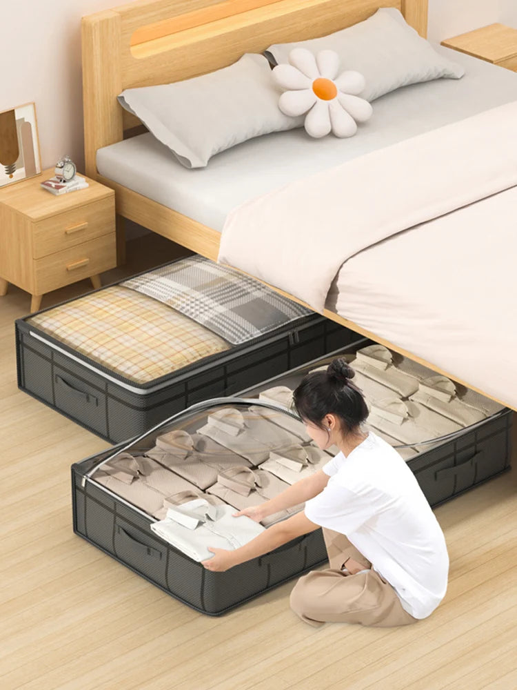Large Under-Bed Clothes Storage Bag | Foldable & Zippered