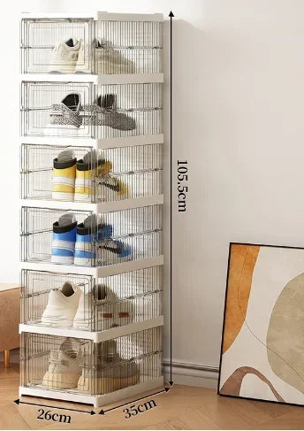 Transparent Thickened Plastic Bins Shoe Organizer Cabinet Organizers