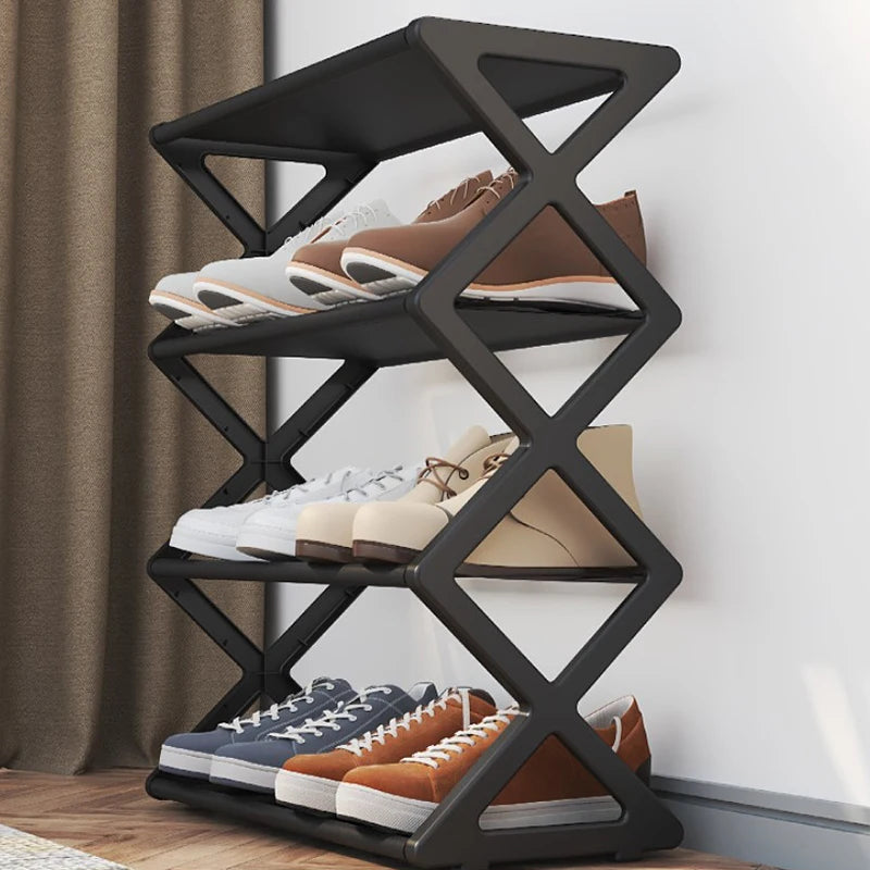 Shoe Rack Saves Family Space