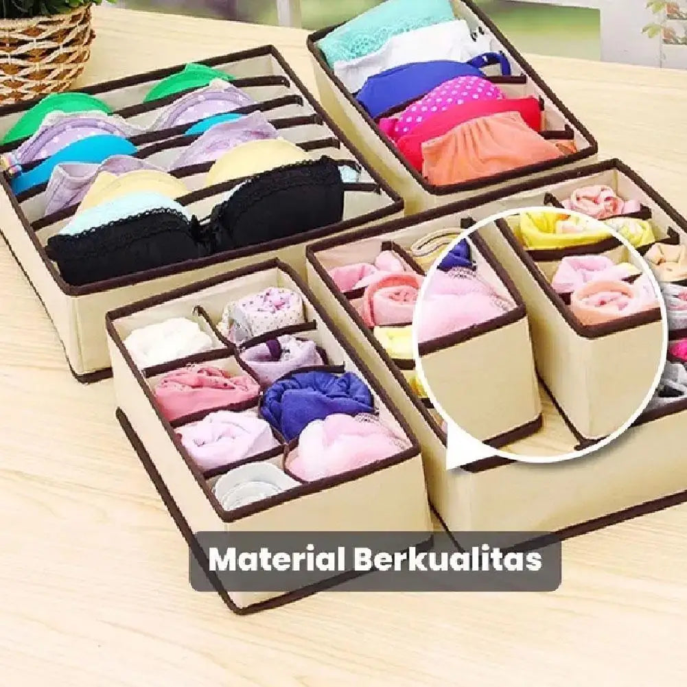 Fabric Drawer Dividers for Socks, Underwear & Bras | 6/7/8/24 Grids