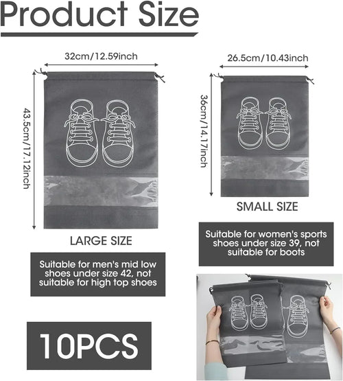 5/10PCS Shoes Storage Organizer Bags Non-Woven Shoe Dust Bags