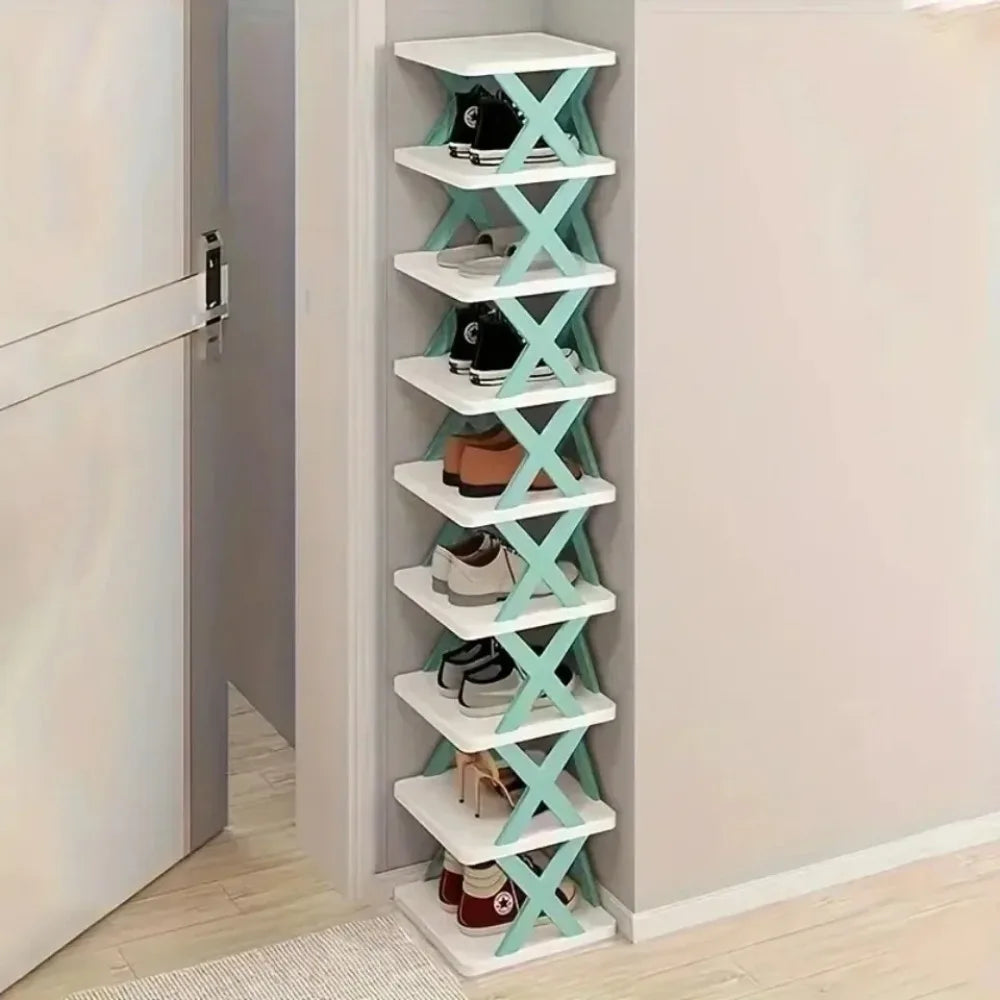 X-Shaped Folding Shoe Rack | Multi-Layer Detachable Organizer