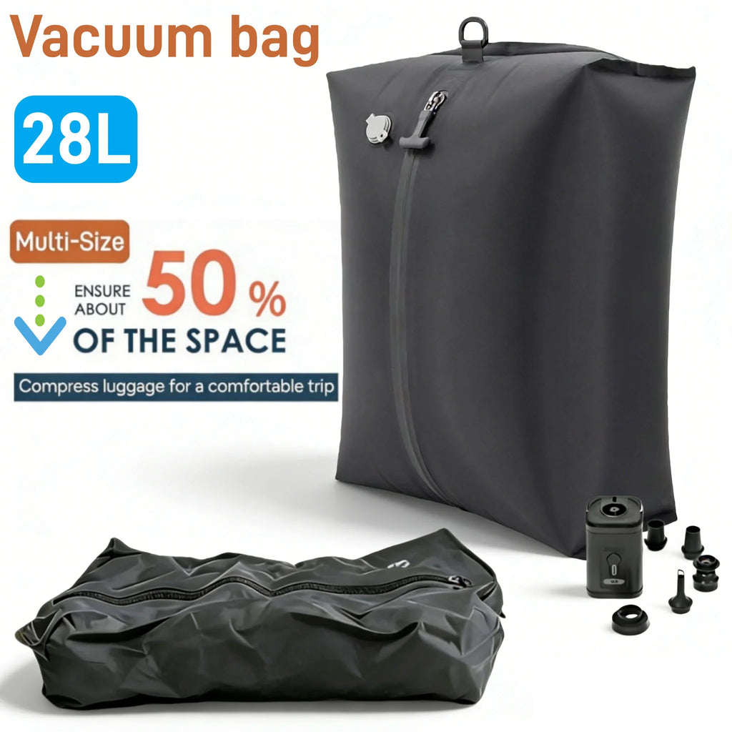 Vacuum Storage Bags for Travel | Foldable Space-Saver Packing Bags