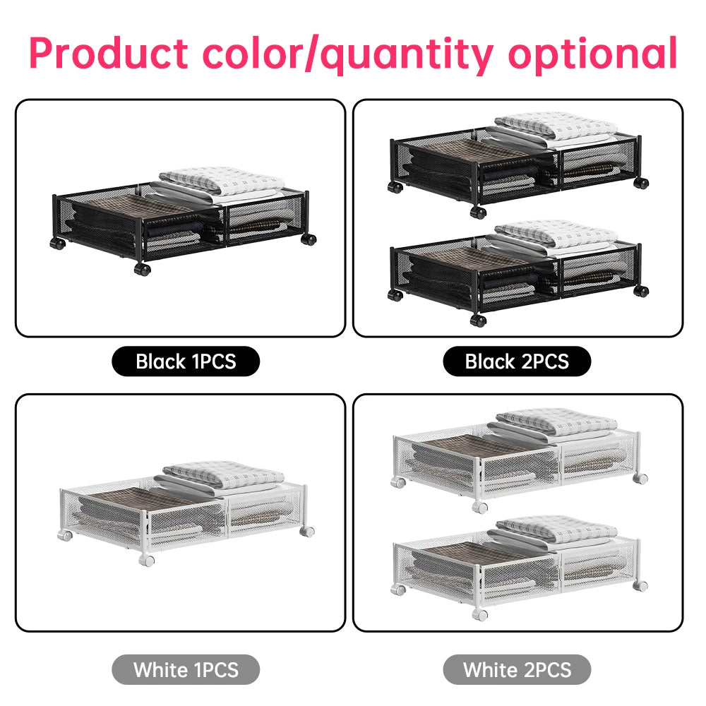 Foldable Under Bed Storage Container with Wheels