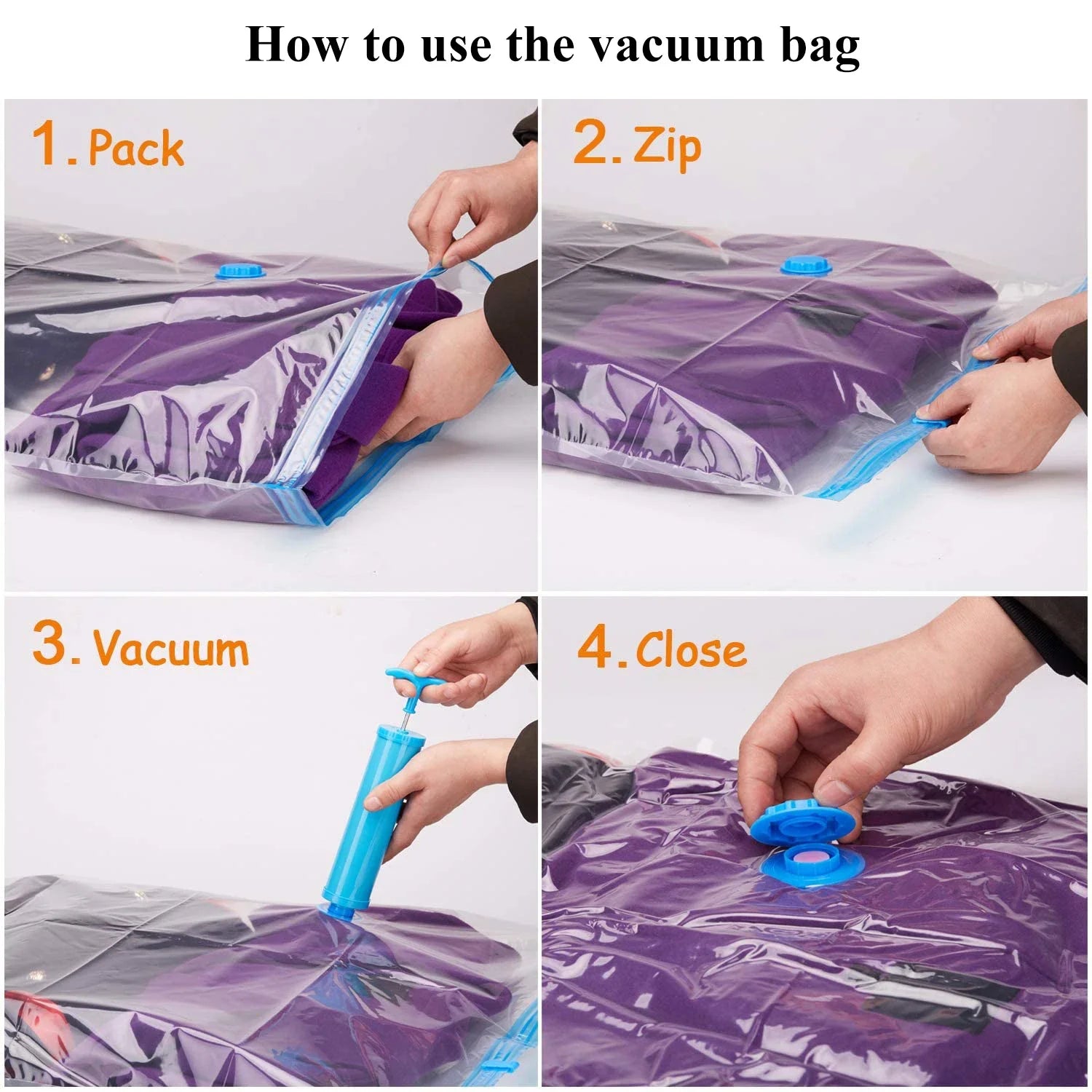 Vacuum Storage Bags | Space Saver for Clothes, Pillows & Bedding