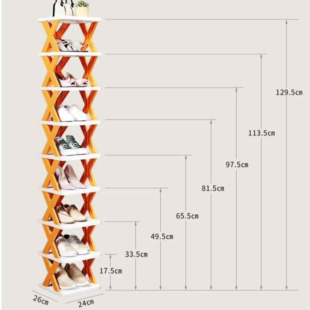 X-Shaped Folding Shoe Rack | Multi-Layer Detachable Organizer
