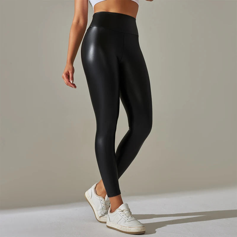 High Waisted Tight and Sexy PU Leather Pants for Women