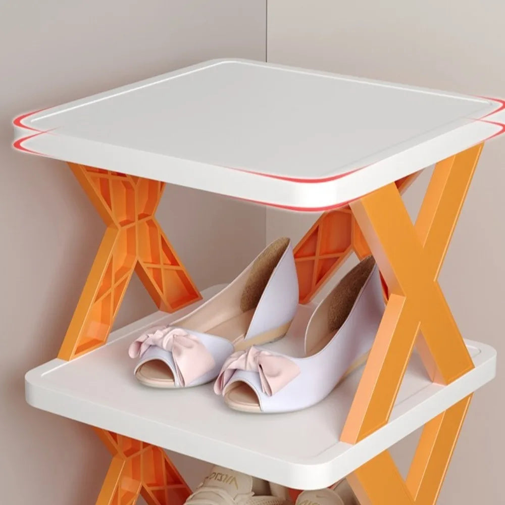 X-Shaped Folding Shoe Rack | Multi-Layer Detachable Organizer