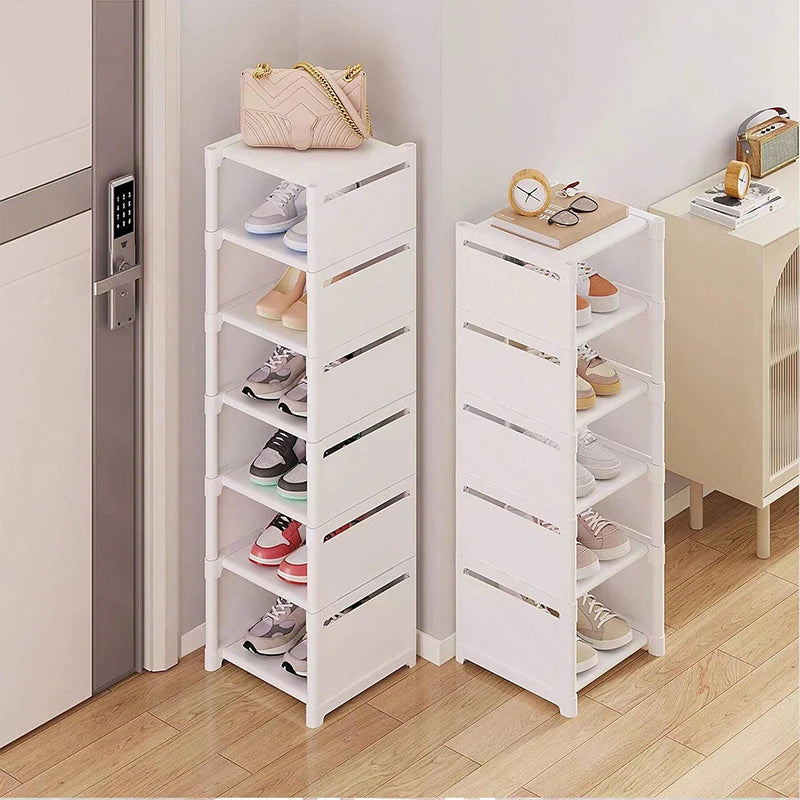 Narrow Multi-Tier Shoe Rack for Entryway & Small Spaces