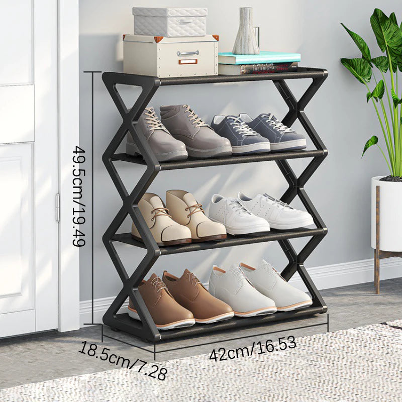 Shoe Rack Saves Family Space