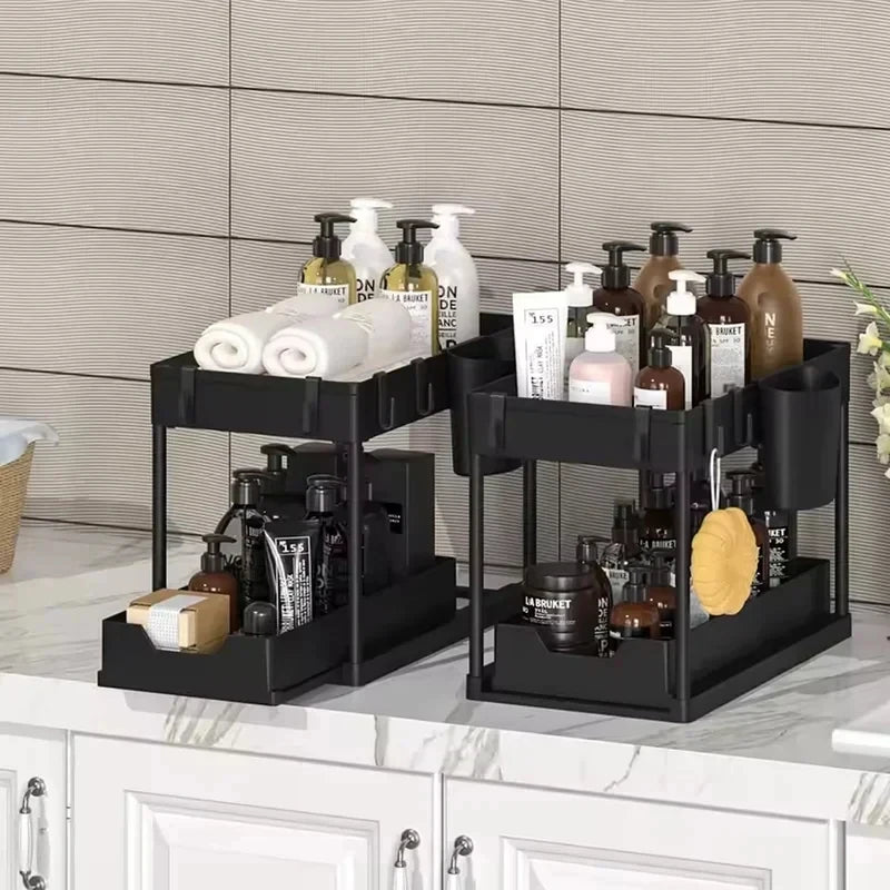 2-Tier Pull-Out Under Sink Organizer | Kitchen & Bathroom Storage