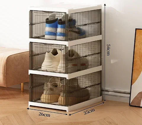 Transparent Thickened Plastic Bins Shoe Organizer Cabinet Organizers