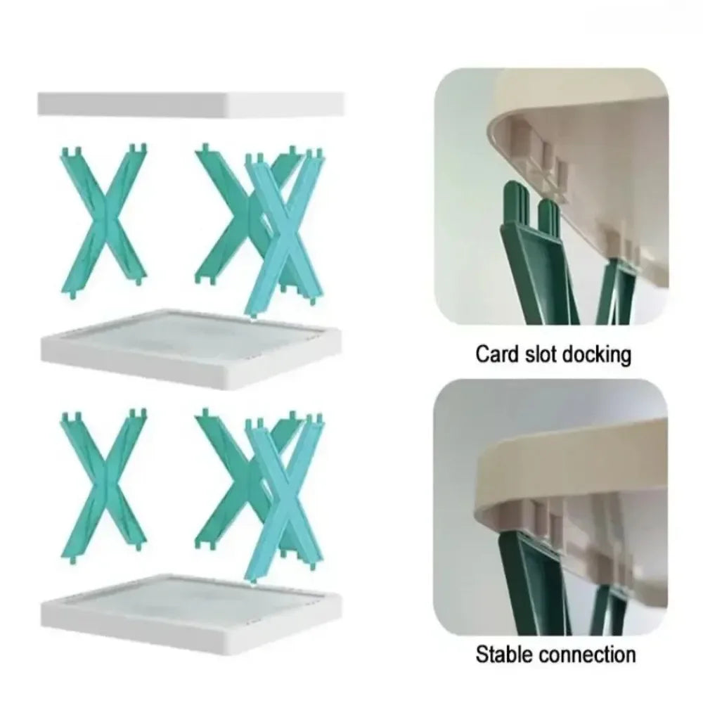X-Shaped Folding Shoe Rack | Multi-Layer Detachable Organizer