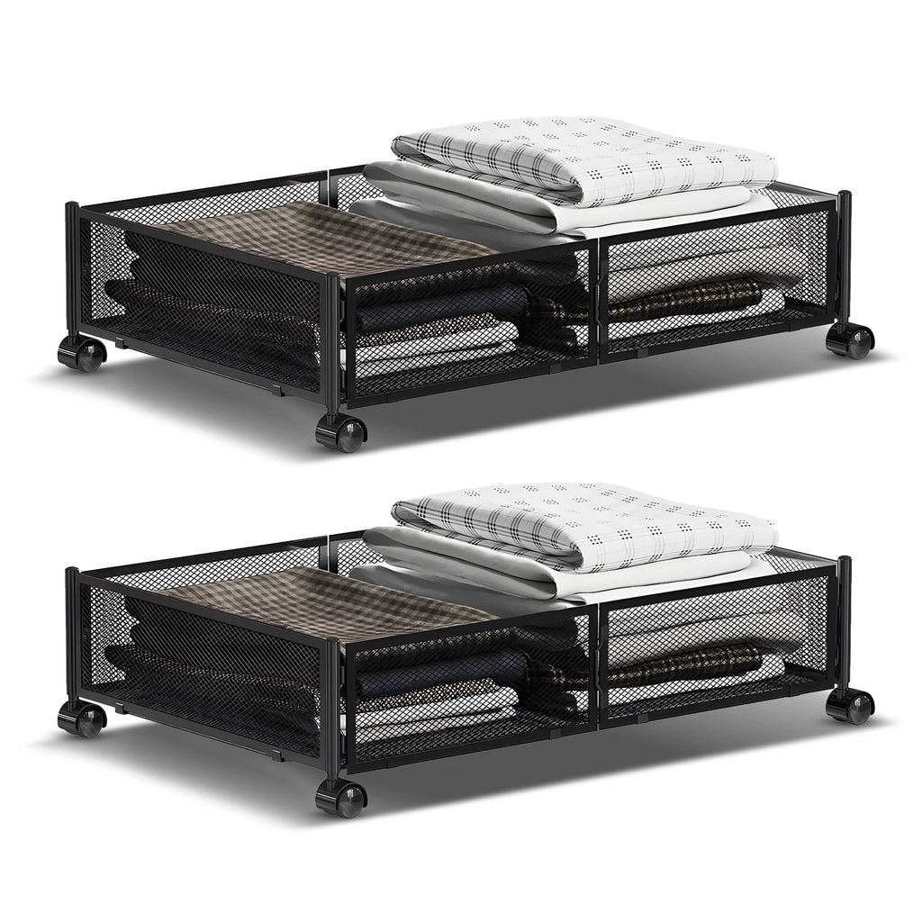 Foldable Under Bed Storage Container with Wheels