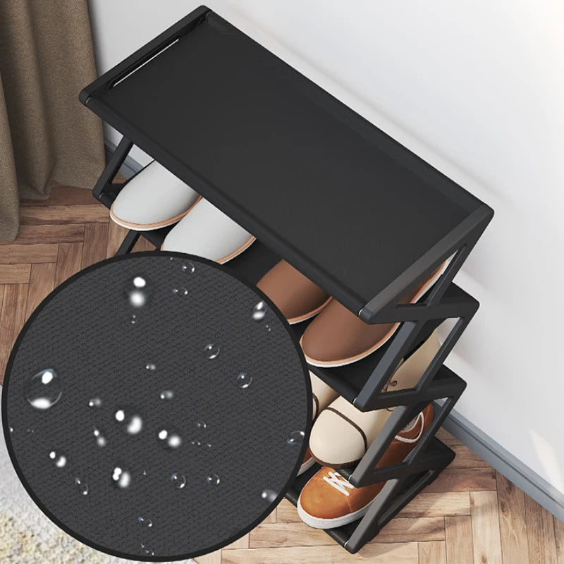 Shoe Rack Saves Family Space