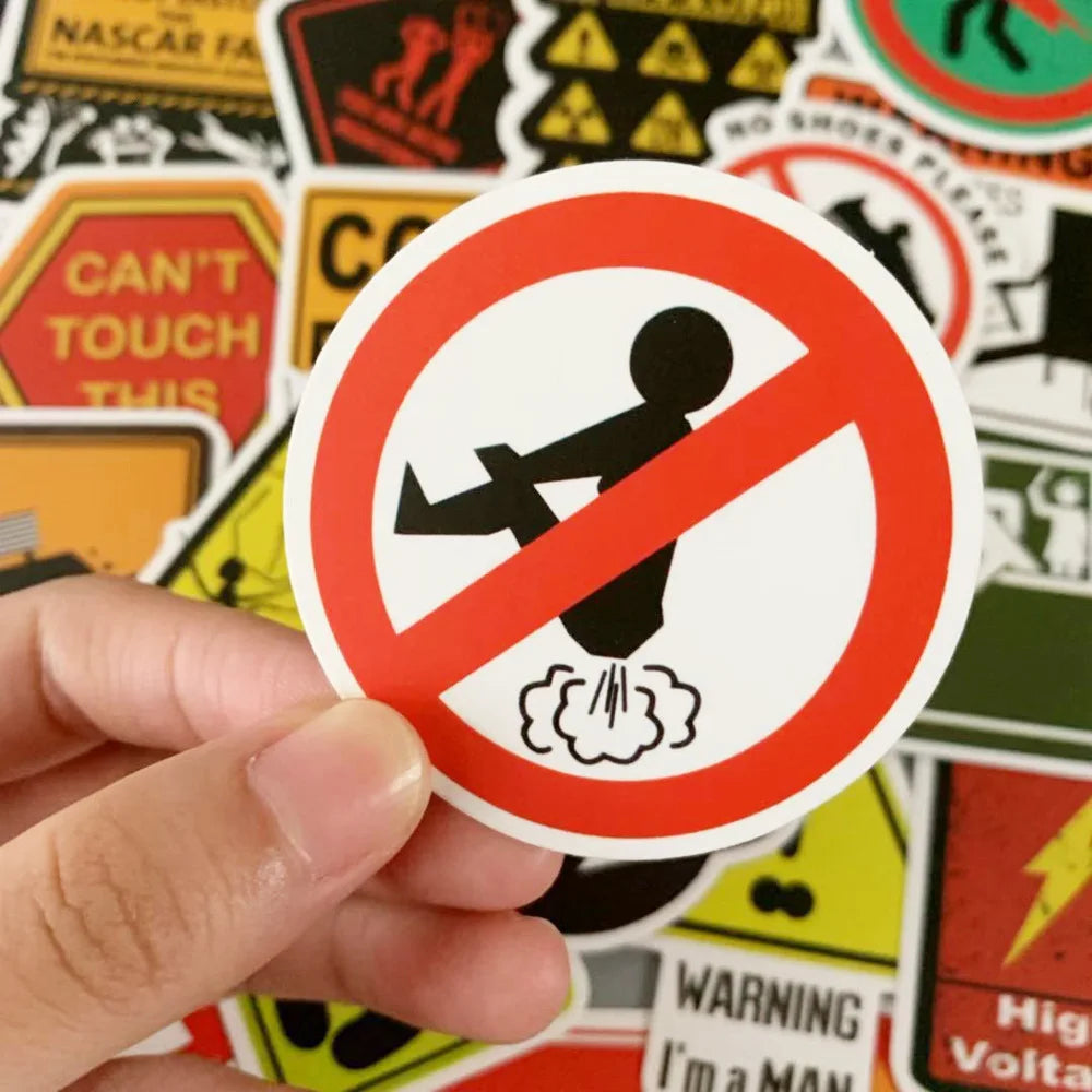 10/30/50 Pieces Warning Warning Signs Luggage Trolley Case Stickers