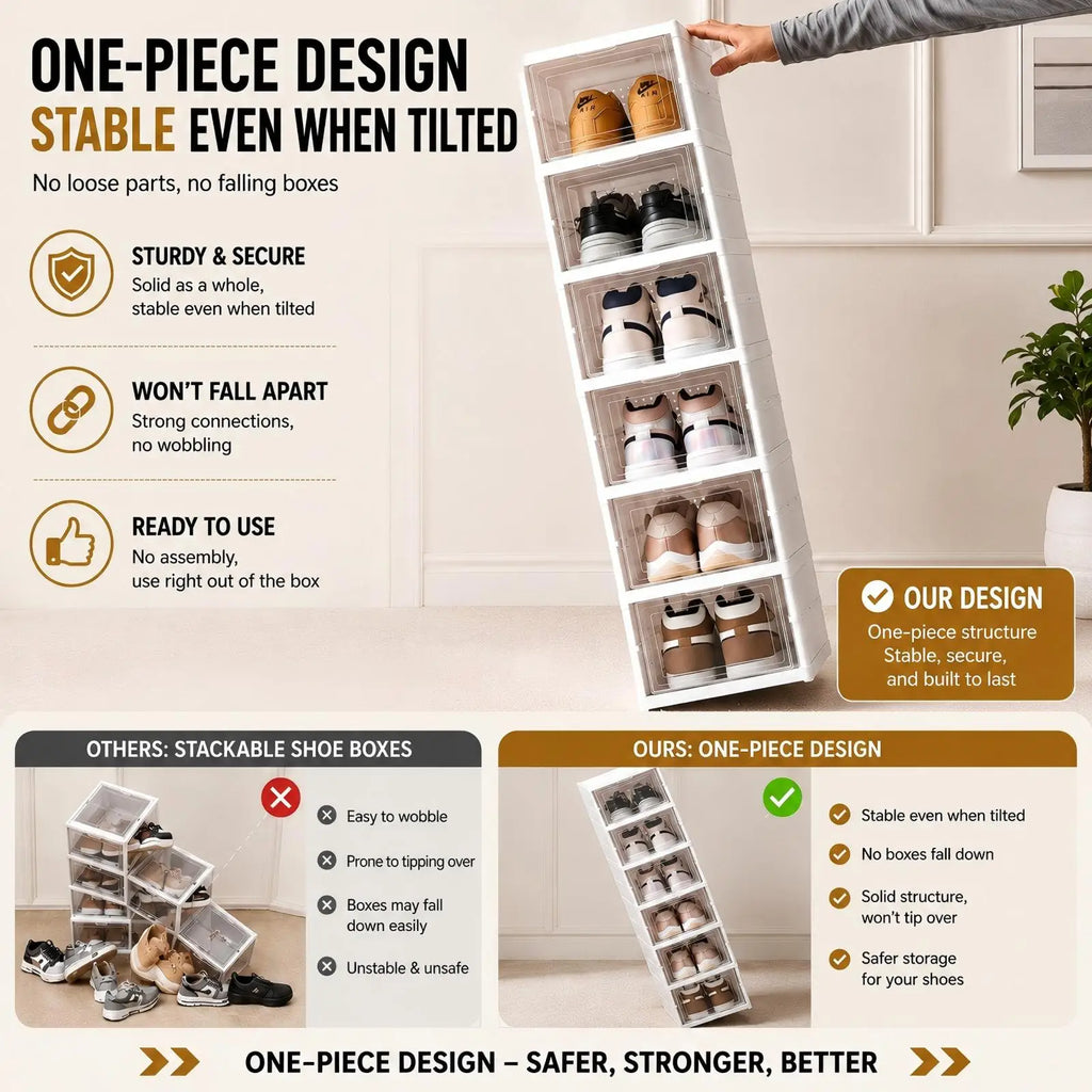 Stackable Dustproof High-top Cabinet Shoe Rack Shelf