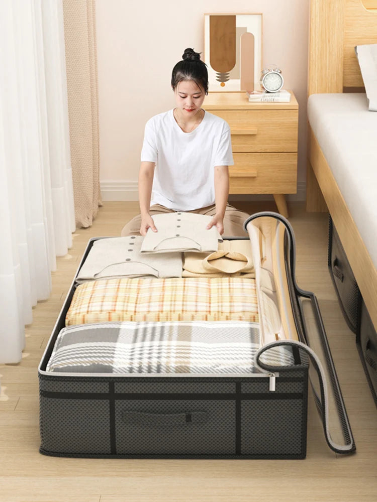 Large Under-Bed Clothes Storage Bag | Foldable & Zippered