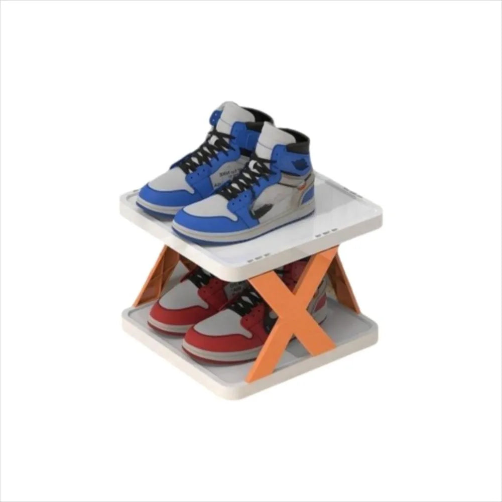 X-Shaped Folding Shoe Rack | Multi-Layer Detachable Organizer